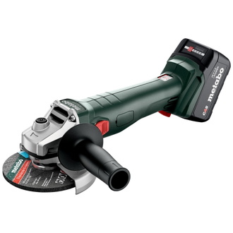 Metabo Akku-Winkelschleifer W 18 7-125, metaBOX 165 L, 18V 2x4Ah Li-Power + Ladegerät