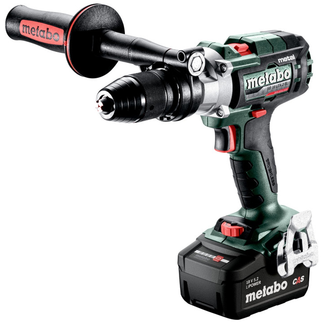 Metabo Akku-3-Gang-Schlagbohrschrauber SB 18 LTX-3 BL I Metal, metaBOX 145 L, 18V 2x5.2Ah Li-Power + Ladegerät