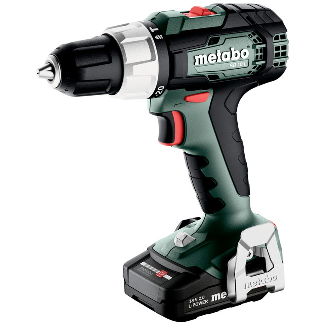 Metabo Akku-Schlagbohrschrauber SB 18 L, incl. 2x Akku 2 Ah, Ladegerät, Zubehör, metaBOX