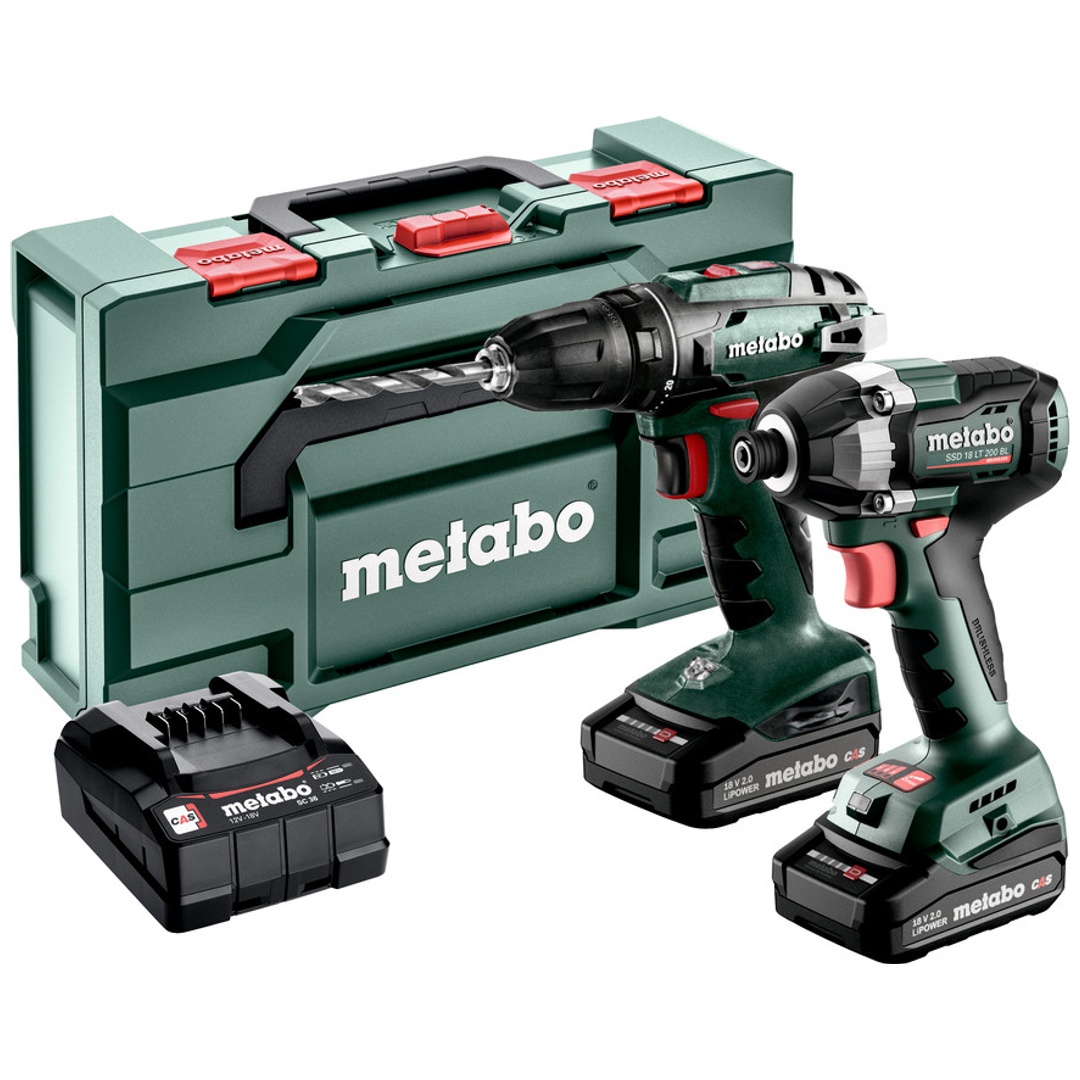 Metabo Akku Combo Set 2.8.1 18V, BS 18 + SSD 18 LT 200 BL, metaBOX 145 L