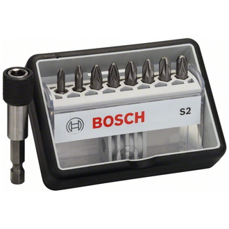 Bosch Schrauberbit-Set Robust Line S Extra-Hart, 8 + 1-tlg., 25 mm, PZ