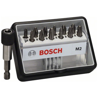 Bosch Schrauberbit-Set Robust Line M Extra-Hart, 12 + 1-tlg., 25mm, PH, PZ