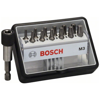 Bosch Schrauberbit-Set Robust Line M Extra-Hart, 12 + 1-tlg., 25 mm, Torx