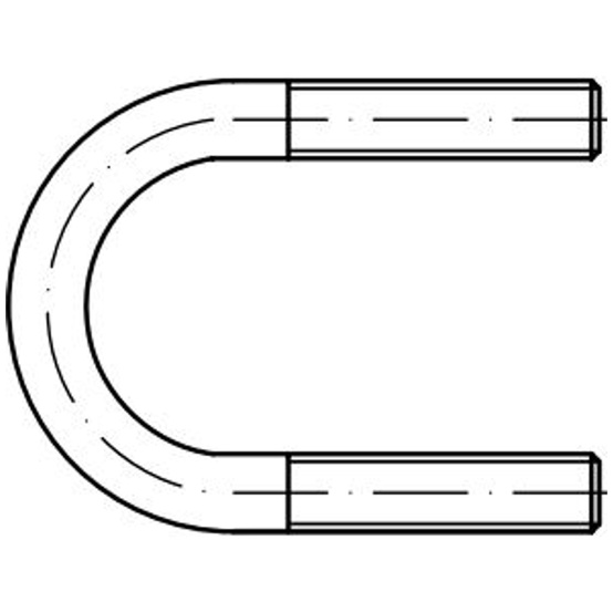 DIN-3570-Rundstahlbuegel-ohne-Mutter-Form-A-Gewinde-zweiseitig