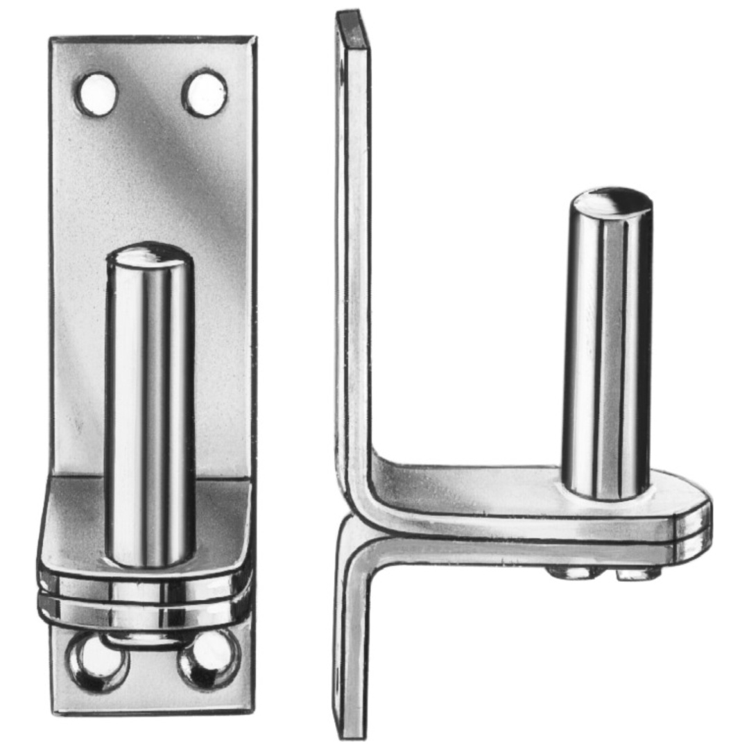 Vormann - Gond volet sur support 13x39x103mm acier bleu galvanisé