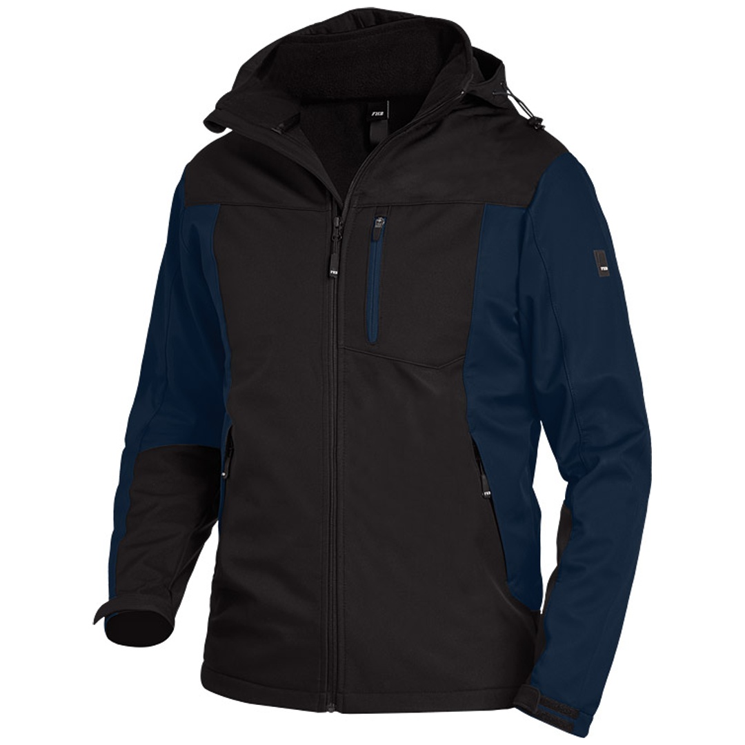FHB Herren Softshelljacke Jannik 79105 Gr. 3XL marine/schwarz