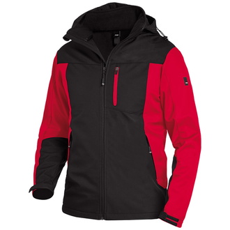 FHB JANNIK Softshelljacke, rot-schwarz, Gr. S