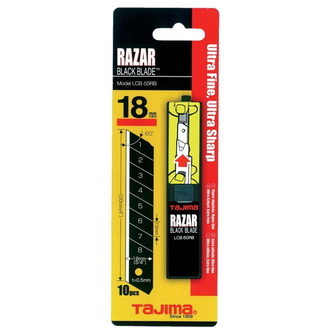 Tajima RAZAR BLACK Klingen 18 mm LCB50RBC, 10 Stk.