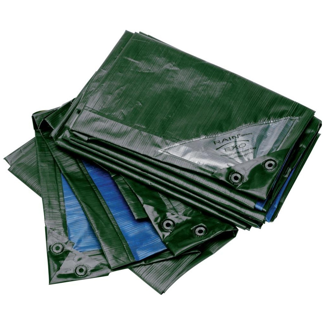 Abdeckplane RAINEXO 150 g/m², 1,5x6 m, grün/blau