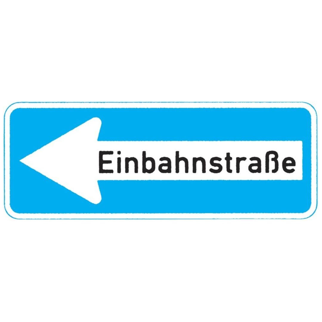 Verkehrszeichen 220-10, 800x300 mm, Einbahnstraße links, RAL-Gütezeichen Folie RA2