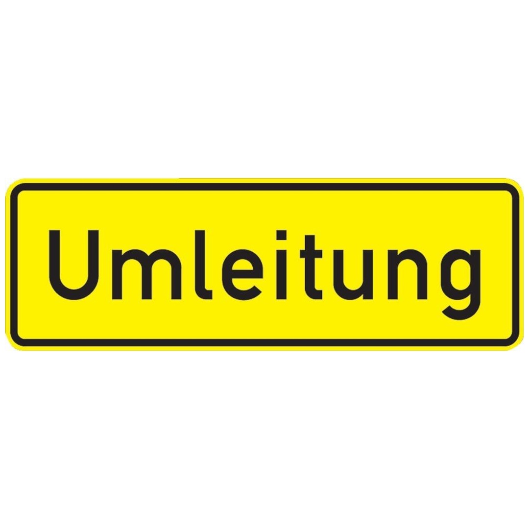 Verkehrszeichen 457.1, 1050x350 mm, Umleitungsankündigung, RAL-Gütezeichen Folie RA1