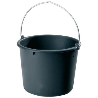 Baueimer 10 l, Polyethylen-Regeneratgemisch, schwarz