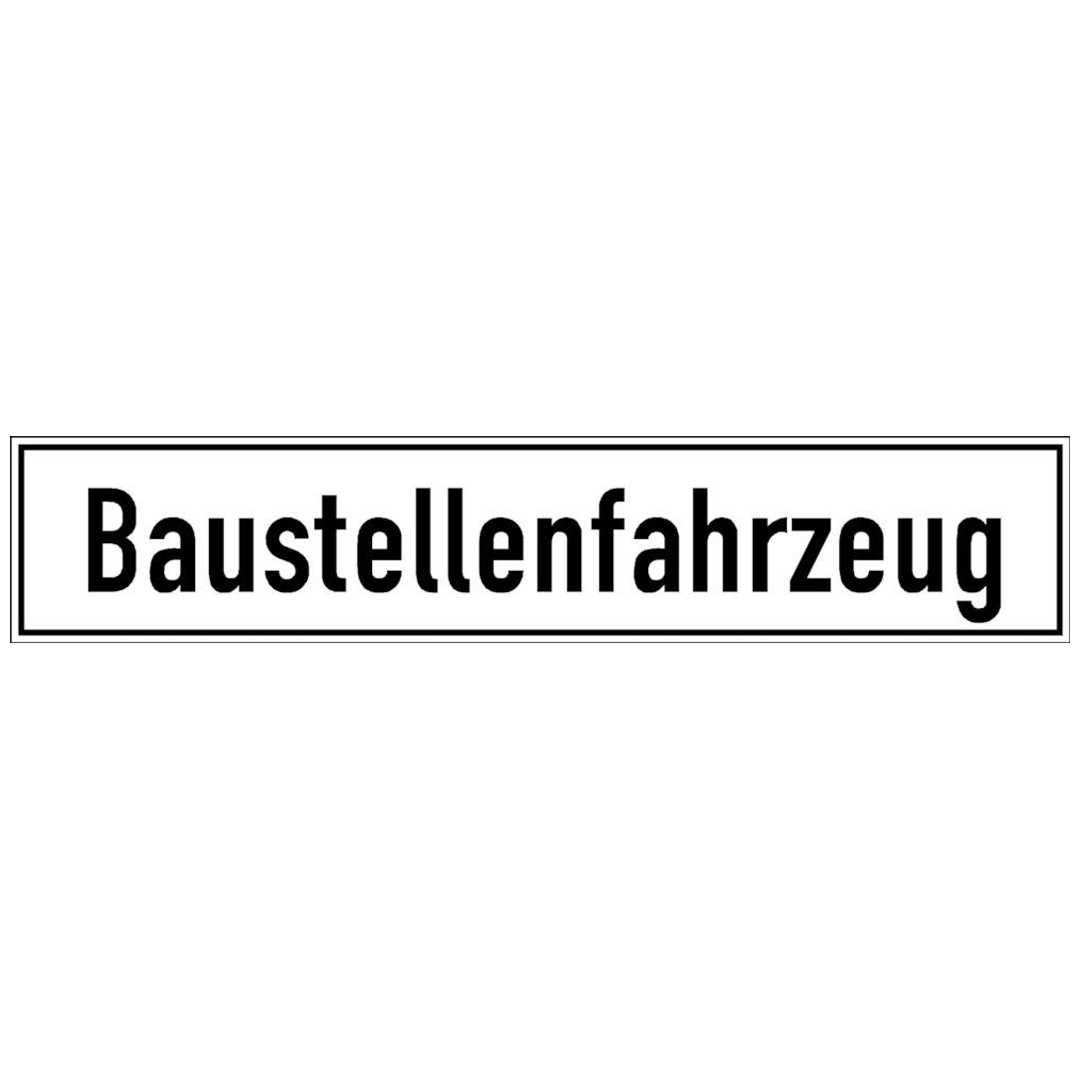 PVC-Schild Baustellenfahrzeug, 500x100 mm