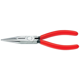 Knipex Flachrundzange mit Schneide (Radiozange) schwarz atramentiert, 160 mm, 25 01 160-00