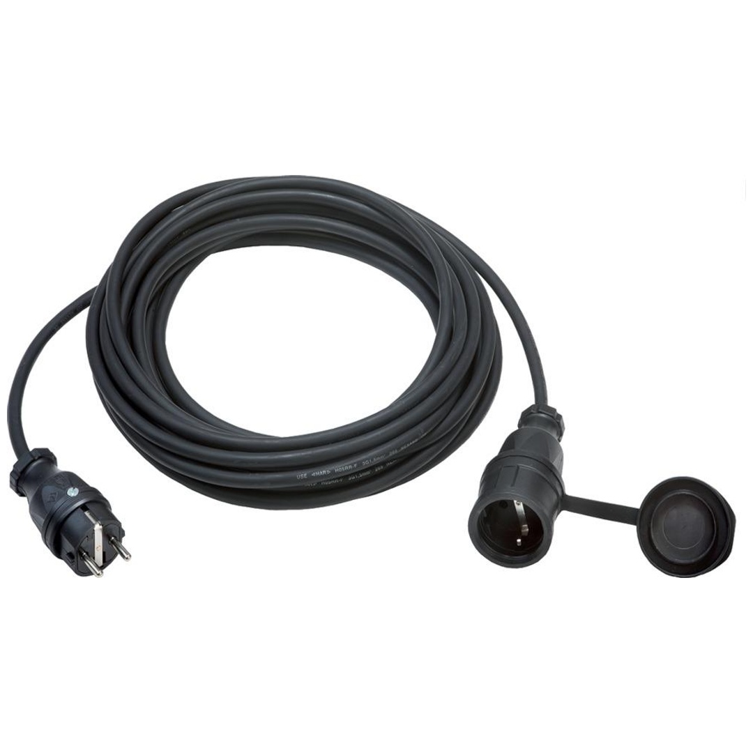 Althoff Schuko-Verlängerungskabel5m H05RR-F3G1,5 IP44 mit PCE Stecker+Kupplung