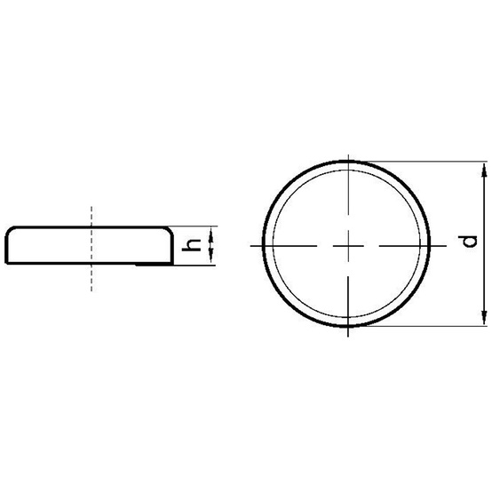 Beloh Flachgreifer-Magnet ohne Gewinde40 x 8,0 mm - 2