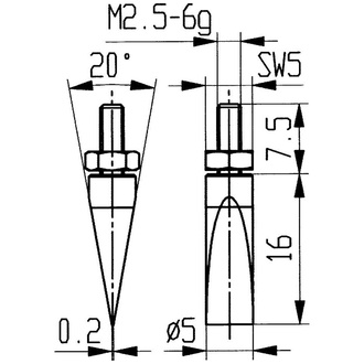 Käfer Messeinsatz aus Stahl Abb. 20/ 5,0 mm