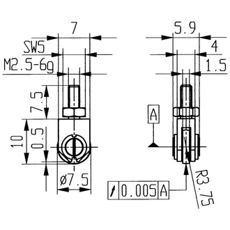 Käfer Messeinsatz Stahl Abb. 22/ 7,5 mm