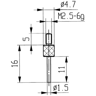 Käfer Messeinsatz Stahl Abb. 14/ 1,5 mm