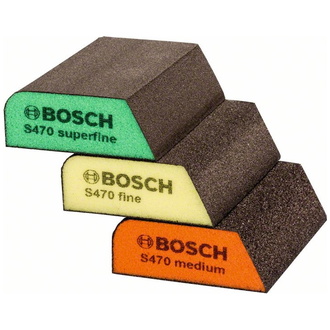 Bosch Schleifschwamm-Set Best for Profile, 3-tlg., 69 x 97 x 26 mm, M, F, SF