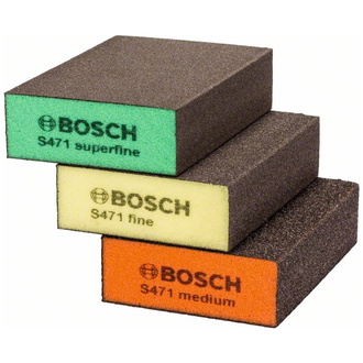 Bosch Schleifschwamm-Set Best for Flat & Edge, 3-tlg., 69 x 97 x 26 mm, M, F, SF