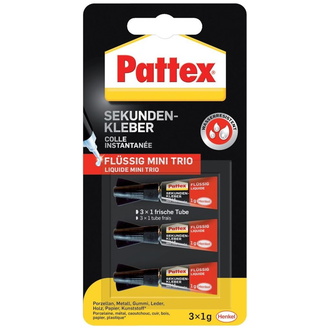 Pattex Sekundenkleber Mini Trio 3x1g