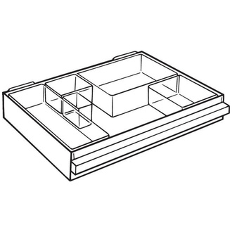 Raaco Ersatzschublade Typ250-3 B320xT239xH57 mm, transparent