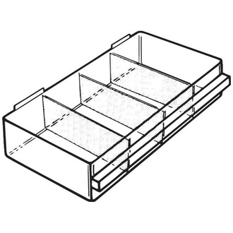 Raaco Ersatzschublade Typ150-3 B279xT155xH64 mm, transparent