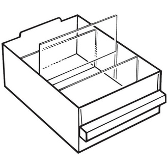 Raaco Trennwand für Schublade Typ 250-02 transparent Satz = 12 Stück