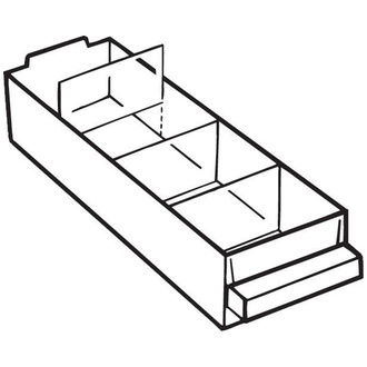 Raaco Ersatzschublade Typ250-1 B80xT239xH58 mm, transparent