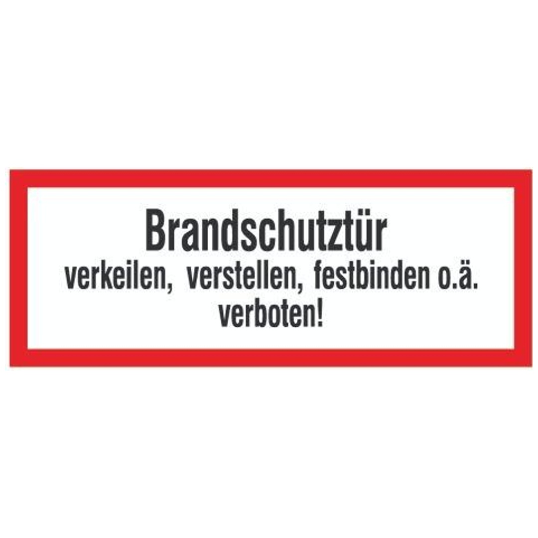 SafetyMarking Brandschutzschild Folie B297xH105 mm Brandschutztür verkeilen langnachleuchtend