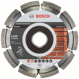 Bosch Fugenfräser Expert for Mortar, 125 x 6 x 7 x 22,23 mm