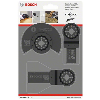 Bosch Holz-Basis-Set, 3-tlg., Sägeblätter für Multifunktionswerkzeuge