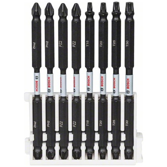 Bosch Doppelklingen Schrauberbit-Set Impact Control, 8-tlg., diverse, 110 mm (PH, PZ, T)