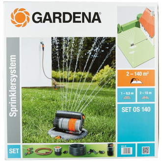 Gardena Versenk-Viereckregner SetOS 140, Sprinklersystem