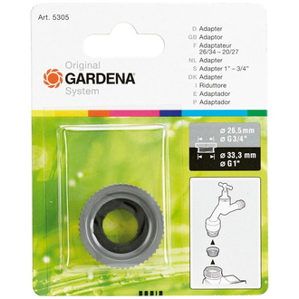 Gardena Adapter zum Übergang v.33,3mm IG auf 26,5mm AG