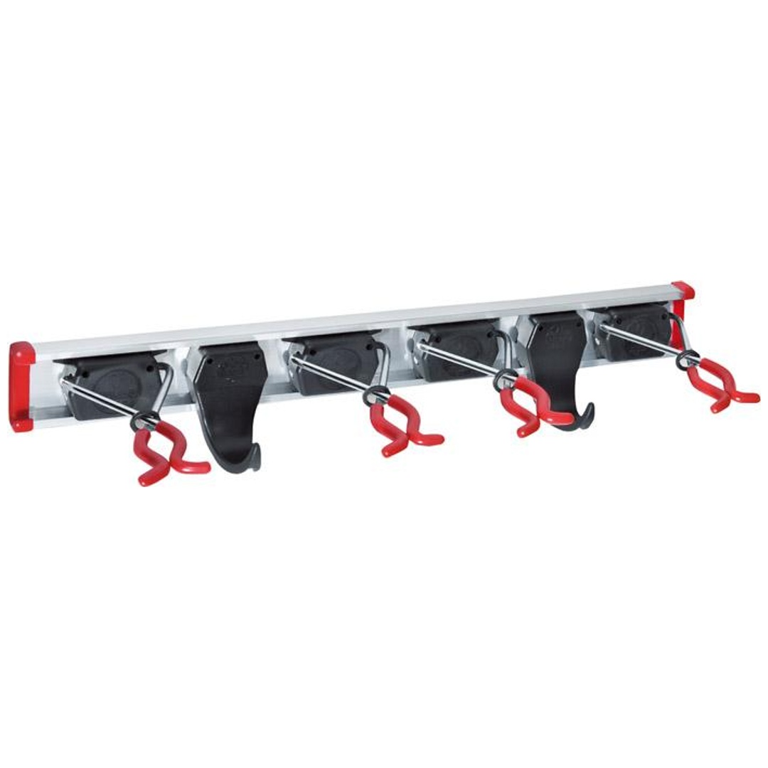 Bruns Gerätehalter Set 4.2.05 4 Halter, 2 Haken + Schieinkl. Schrauben + Dübel