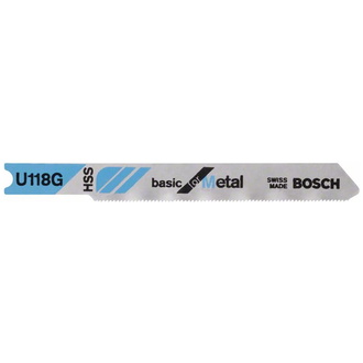 Bosch Stichsägeblatt U 118 G Basic for Metal, 3er-Pack