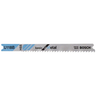 Bosch Stichsägeblatt U 118 B Basic for Metal, 3er-Pack