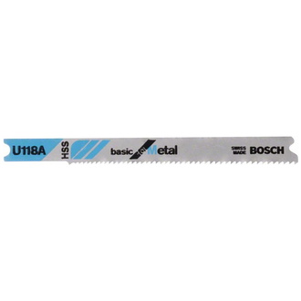 Bosch Stichsägeblatt U 118 A Basic for Metal, 3er-Pack