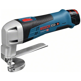 Bosch Akku-Blechschere GSC 12V-13, incl. 2x Akku GBA 2 Ah, Schnellladegerät, Zubehör, L-BOXX