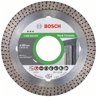 Bosch Diamanttrennscheibe Best for Hard Ceramic, 85 x 22,23 x 1,4 x 7 mm