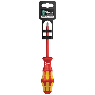 Wera 165 i PZ/S SB VDE-isolierter Schraubendreher für PlusMinus-Schrauben (Pozidriv/Schlitz), # 2 x 100 mm