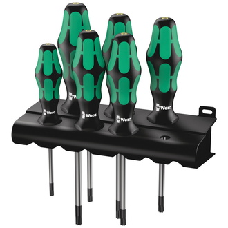 Wera 367/6 TORX BO Kraftform Schraubendrehersatz + Rack, 6-tlg.