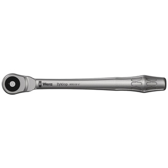 Wera 8003 B Zyklop Metal-Knarre mit Durchsteckvierkant mit 3/8"-Antrieb, 3/8" x 222 mm