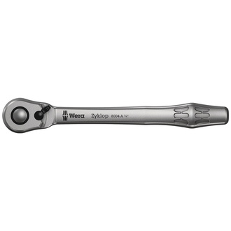 Wera 8004 A Zyklop Metal-Knarre mit Umschalthebel mit 1/4"-Antrieb, 1/4" x 141 mm