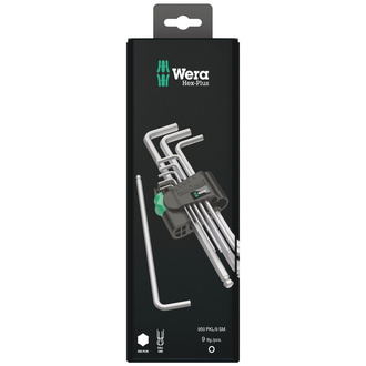 Wera 950/9 Hex-Plus 1 SB Winkelschlüsselsatz, metrisch, gestellverchromt, 9-tlg.