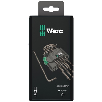 Wera 967/9 TX 1 SB TORX Winkelschlüsselsatz, BlackLaser, 9-tlg.