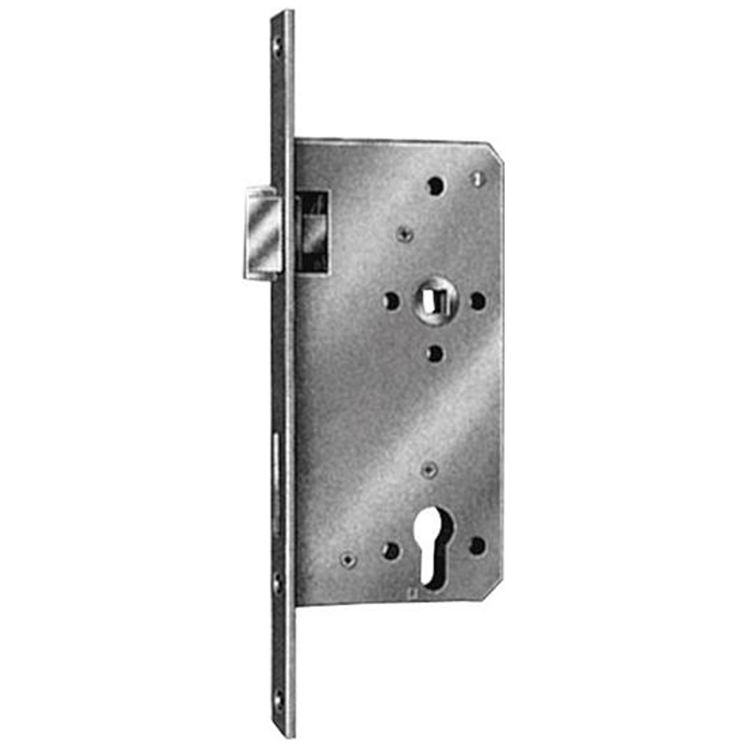 KFV Einsteckschloss für Haustür, Stulpbreite 22 mm, Dornmaß 65 mm, DIN Rechts, silber