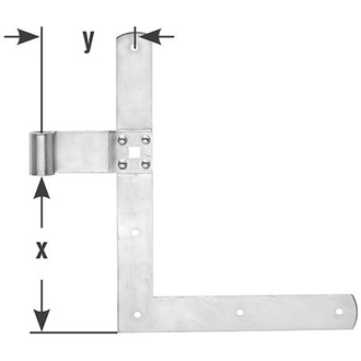 Pollmann Paar Winkelbänder D13 250x200 mm verzinkt